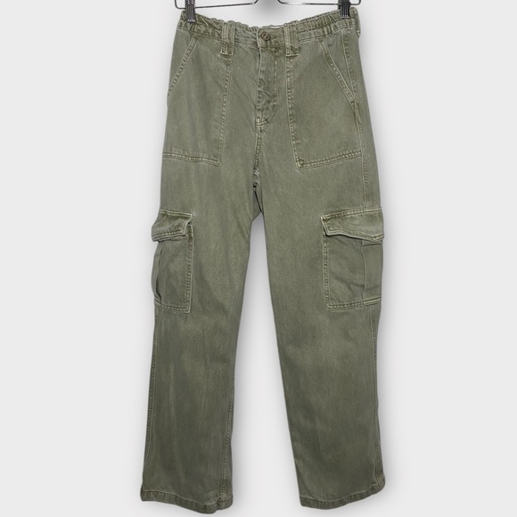 BDG Urban Outfitters Green Skate Cargo Pants Streetwear Size 28x32 - Picture 1 of 7